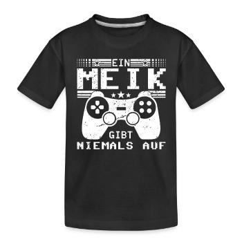 Meik Gaming Konsole PC Gamer Geschenk - Kinder Premium Bio T-Shirt - Schwarz - Vorne