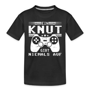 Knut Gaming Konsole PC Gamer Geschenk - Kinder Premium Bio T-Shirt - Schwarz - Vorne
