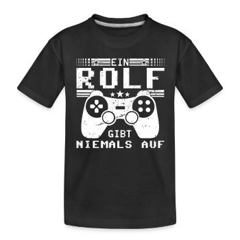 Rolf Gaming Konsole PC Gamer Geschenk - Kinder Premium Bio T-Shirt - Schwarz - Vorne