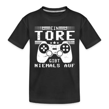 Tore Gaming Konsole PC Gamer Geschenk - Kinder Premium Bio T-Shirt - Schwarz - Vorne