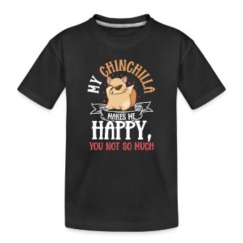 Zoologie du chinchilla - T-shirt bio Premium Enfant - noir - Devant