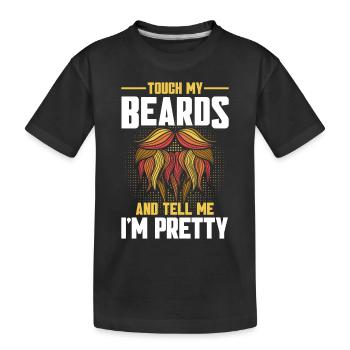 Barbes Dire Barbe Drôle Barbe Cadeau Barbe - T-shirt bio Premium Enfant - noir - Devant