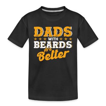 Barbes Dire Barbe Drôle Barbe Cadeau Barbe - T-shirt bio Premium Enfant - noir - Devant