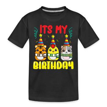 Not allowed in Nice Class 9,16; UK, EM, US - Kids' Premium Organic T-Shirt - black - Front