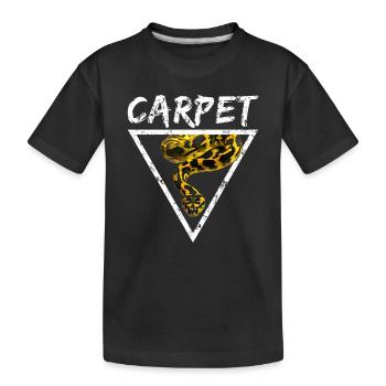 Carpet Python Geometric Snake Owner - Kids' Premium Organic T-Shirt - black - Front