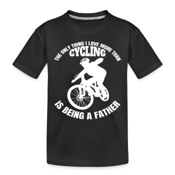 Bicycle Father Bike Tour Cycling Mountain Bike - Kids' Premium Organic T-Shirt - black - Front