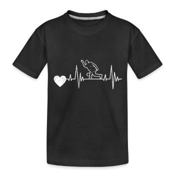 Bowlen Kegel Bowler Kegeln Geschenk Bowlingkugel - Kinder Premium Bio T-Shirt - Schwarz - Vorne