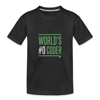 Programmeur - créateurs codeurs monde #0 codeur - T-shirt bio Premium Enfant - noir - Devant