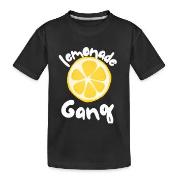 Vends Stand De Limonade Boss Juice Business Lemon - T-shirt bio Premium Enfant - noir - Devant