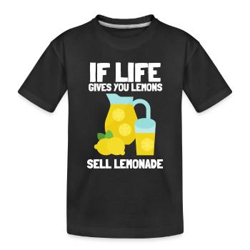 Vends Stand De Limonade Boss Juice Business Lemon - T-shirt bio Premium Enfant - noir - Devant
