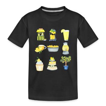 Vends Stand De Limonade Boss Juice Business Lemon - T-shirt bio Premium Enfant - noir - Devant