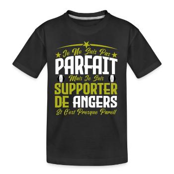 je ne suis pas parfait, supporteur de Angers .SCO - T-shirt bio Premium Enfant - noir - Devant