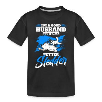 Snowmobiling Snow lovers Sledging - Kids' Premium Organic T-Shirt - black - Front