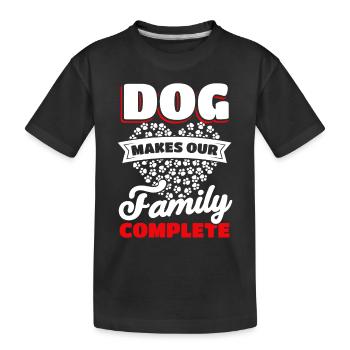 Famille Propriétaire d’animaux de compagnie chiot Dog Lovers - T-shirt bio Premium Enfant - noir - Devant