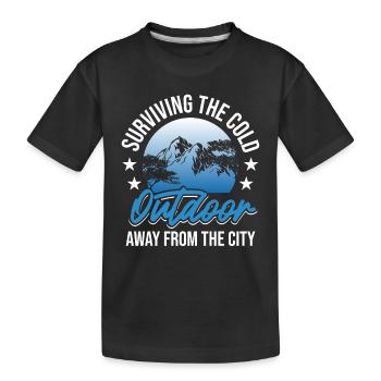 Survie Camping Bushcraft - T-shirt bio Premium Enfant - noir - Devant