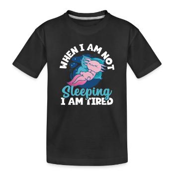 Fatigue Sleep Tired Bored Sleep Axolo - Kids' Premium Organic T-Shirt - black - Front