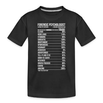 Psychologue médico-légal Valeur quotidienne - T-shirt bio Premium Enfant - noir - Devant