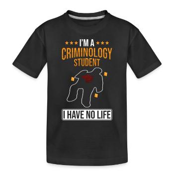 Étudiant en criminologie - T-shirt bio Premium Enfant - noir - Devant