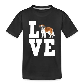 St. Bernard Gift Dogs - Kids' Premium Organic T-Shirt - black - Front