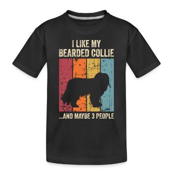 Bearded Collie Gift Chiens - T-shirt bio Premium Enfant - noir - Devant