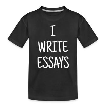 J’écris des essais. Auteur Écrivain - T-shirt bio Premium Enfant - noir - Devant