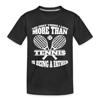 Tennis Father Tennis Player Papa Racket Dad - Kids' Premium Organic T-Shirt - black - Front
