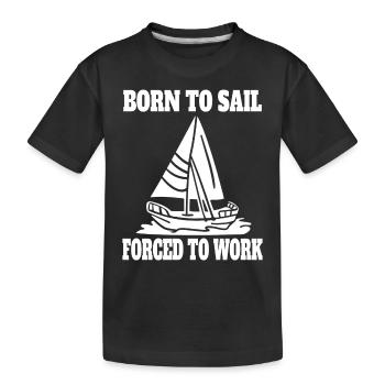 Voilier Capitaine Voilier Voilier Voilier Voilier Marin - T-shirt bio Premium Enfant - noir - Devant