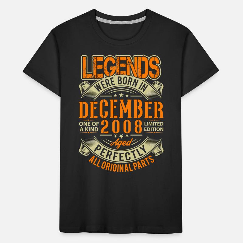 2008 Dezember Geburtstag Legende Kinder Premium Bio T-Shirt