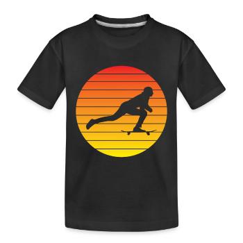 Skateboard Sakten Skateboarding Longboard Skater - T-shirt bio Premium Enfant - noir - Devant