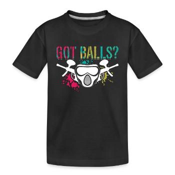 Paintball Got Balls Air Gun Sport Paintball Player - Kids' Premium Organic T-Shirt - black - Front