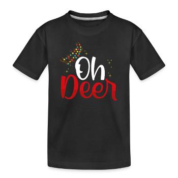 Ô renne Rudolf - T-shirt bio Premium Enfant - noir - Devant