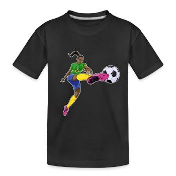 Brazilian National Soccer Team I Football Brazil - Kinder Premium Bio T-Shirt - Schwarz - Vorne
