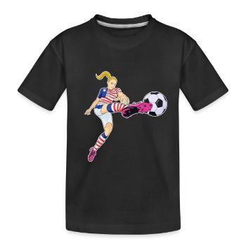 American National Soccer Team I Football USA - Kinder Premium Bio T-Shirt - Schwarz - Vorne