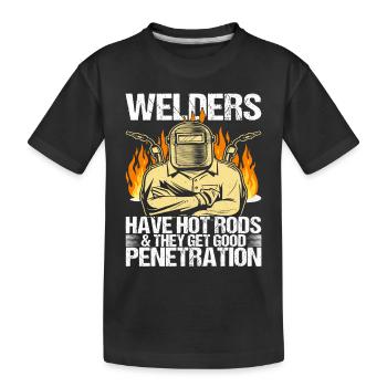 Schweißer Schweißen - Kinder Premium Bio T-Shirt - Schwarz - Vorne