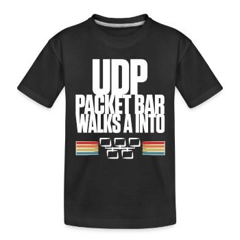 La barre de paquets UDP entre dans - T-shirt bio Premium Enfant - noir - Devant