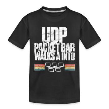 La barre de paquets UDP entre dans - T-shirt bio Premium Enfant - noir - Devant