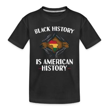 Schwarze Geschichte Ist Amerikanische Geschichte - Kinder Premium Bio T-Shirt - Schwarz - Vorne