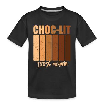 Choc-lit Melanin Melanated Unapologetic Juneteenth - T-shirt bio Premium Enfant - noir - Devant