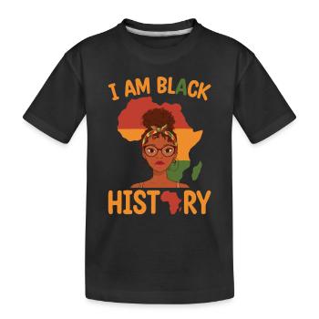 Je suis Black Story Fête des mères Juneteenth - T-shirt bio Premium Enfant - noir - Devant