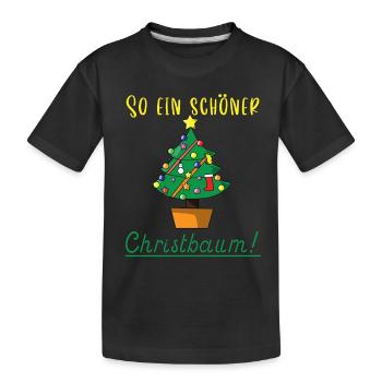 Christbaumloben Christbaum Weihnachten - Kinder Premium Bio T-Shirt - Schwarz - Vorne