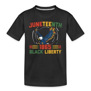 Juneteenth 1865 Black Liberty Melanated - T-shirt bio Premium Enfant - noir - Devant
