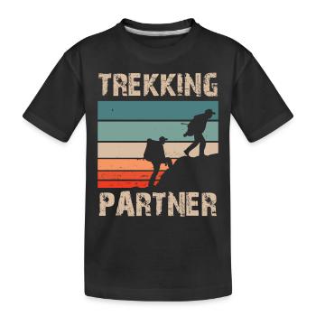 Trekking Partenaire Randonnée Randonneurs - T-shirt bio Premium Enfant - noir - Devant