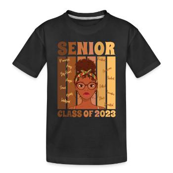 Senior Class Of 2023 Back To School Graduation - Kids' Premium Organic T-Shirt - black - Front