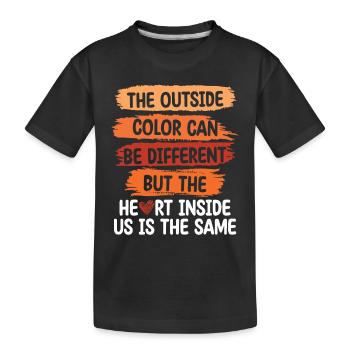 La couleur extérieure peut être différente - T-shirt bio Premium Enfant - noir - Devant