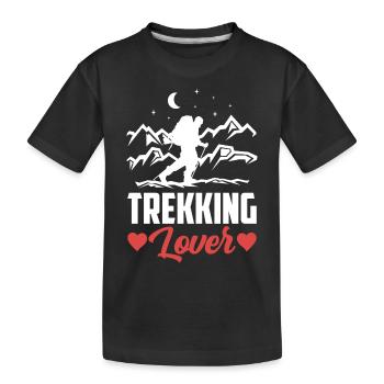 Trekking Amoureux Randonneurs Randonnée - T-shirt bio Premium Enfant - noir - Devant