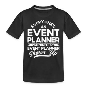 Event Planner Wedding Planner Event Manager - Kids' Premium Organic T-Shirt - black - Front
