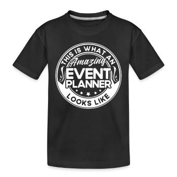 Event Planner Wedding Planner Event Manager - Kids' Premium Organic T-Shirt - black - Front