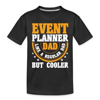 Eventplaner Hochzeitsplaner Event Manager - Kinder Premium Bio T-Shirt - Schwarz - Vorne