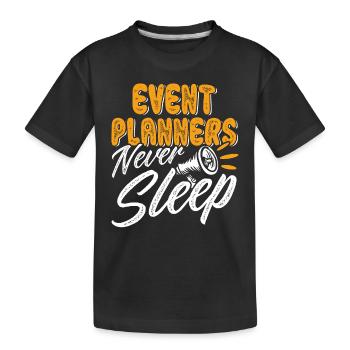 Event Planner Wedding Planner Event Manager - Kids' Premium Organic T-Shirt - black - Front