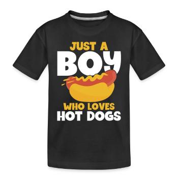 Hotdog Food Lover Hotdogs Contest Hotdog-verkäufer - Kinder Premium Bio T-Shirt - Schwarz - Vorne